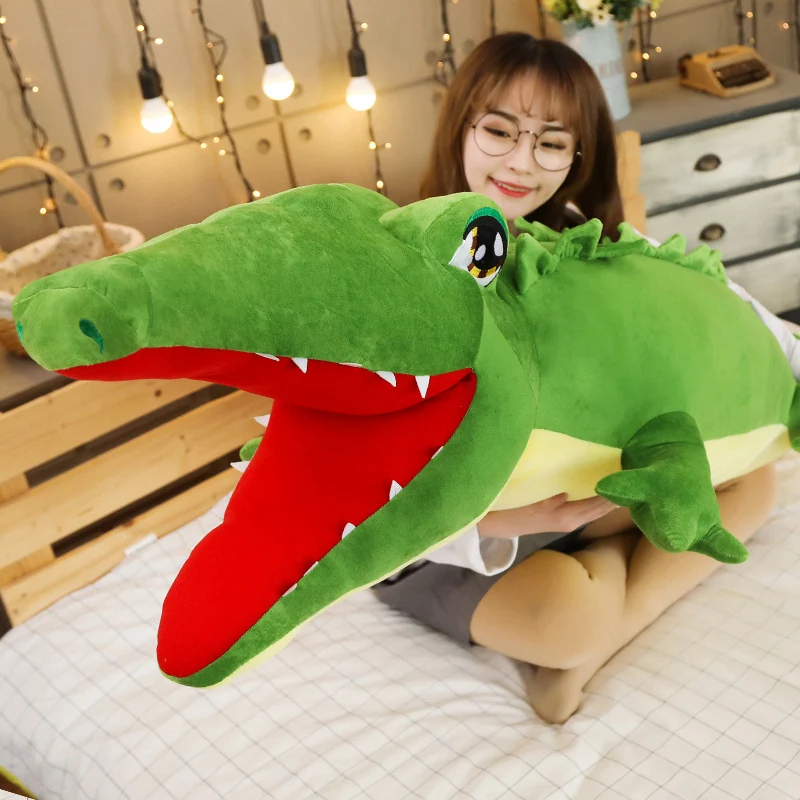 75-130cm Animal de Pluș Viața Reală Aligator Jucărie de Pluș realiste Crocodil Păpuși Kawaii Ceative Perna pentru Copii Cadouri