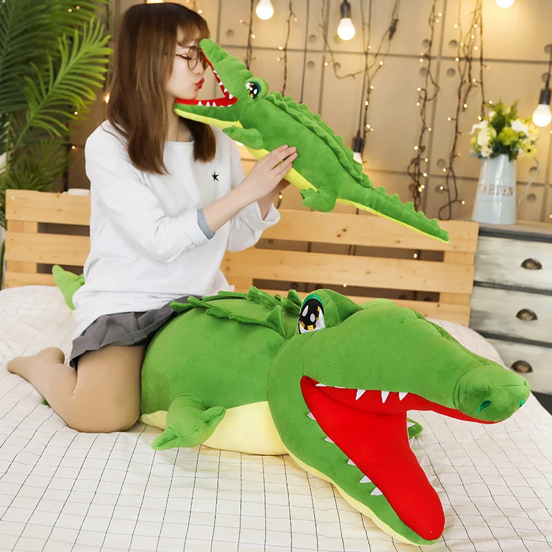 75-130cm Animal de Pluș Viața Reală Aligator Jucărie de Pluș realiste Crocodil Păpuși Kawaii Ceative Perna pentru Copii Cadouri