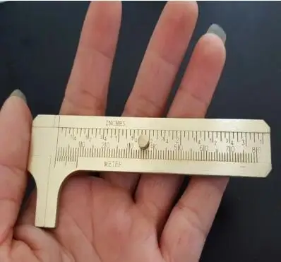 Alamă solidă conducător scară diy instrumente de cusut mini alamă etrier portabil drăguț conducător scară dublu inch/cm