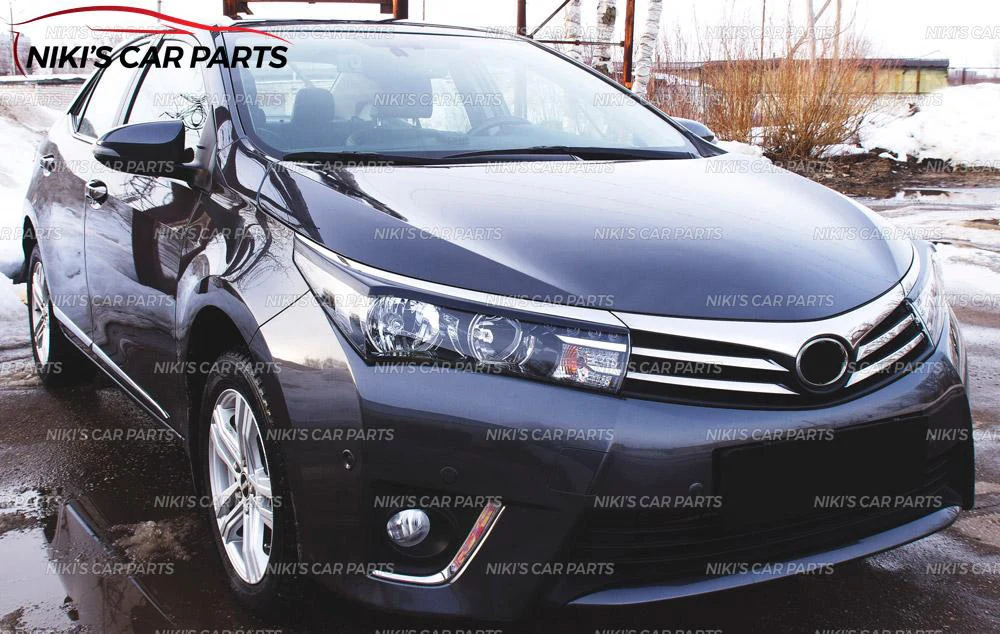 Sprâncenele pe faruri caz pentru Toyota Corolla XI 2013-2016 plastic ABS cilia geană de turnare decor de styling auto tuning