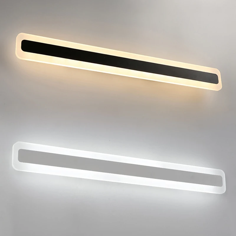 0.4-1.2 m, Negru/Alb Modern, Acrilice LED lampă de Perete Pentru Dormitor Oglinda de la Baie Noptiera tranșee lampa AC85-265V Dulap Lumini de Perete