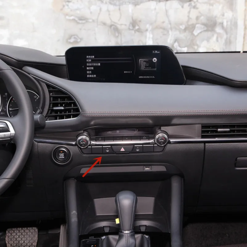 Pentru mazda 3 mazda3 2019 2020 axela hatchback sedan accesorios de Interior accesorii de avertizare atenție butonul capacului garnitura metal