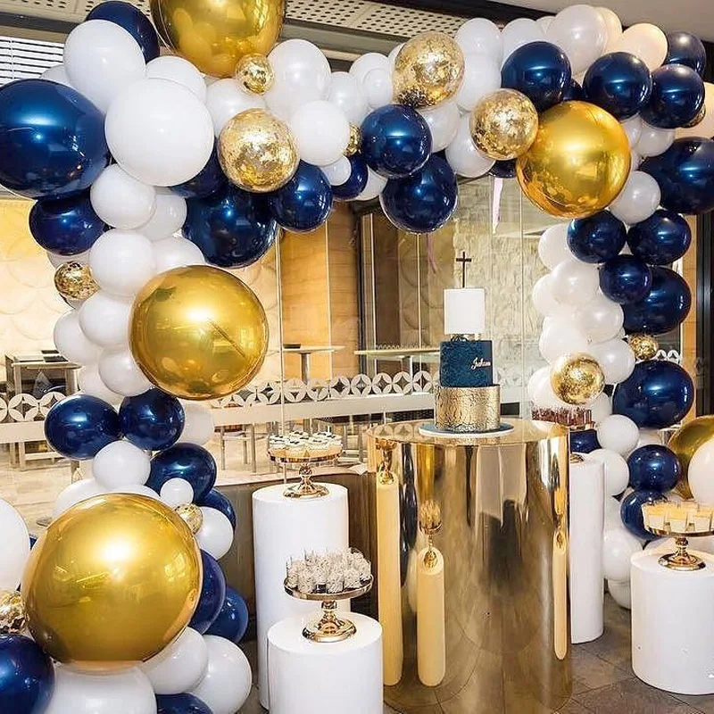 1 Set de 12 inch Noctiluca albastru balon Latex 18 inch Inima Mat albastru-închis baloane Ziua de naștere petrecere de nunta de decorare consumabile