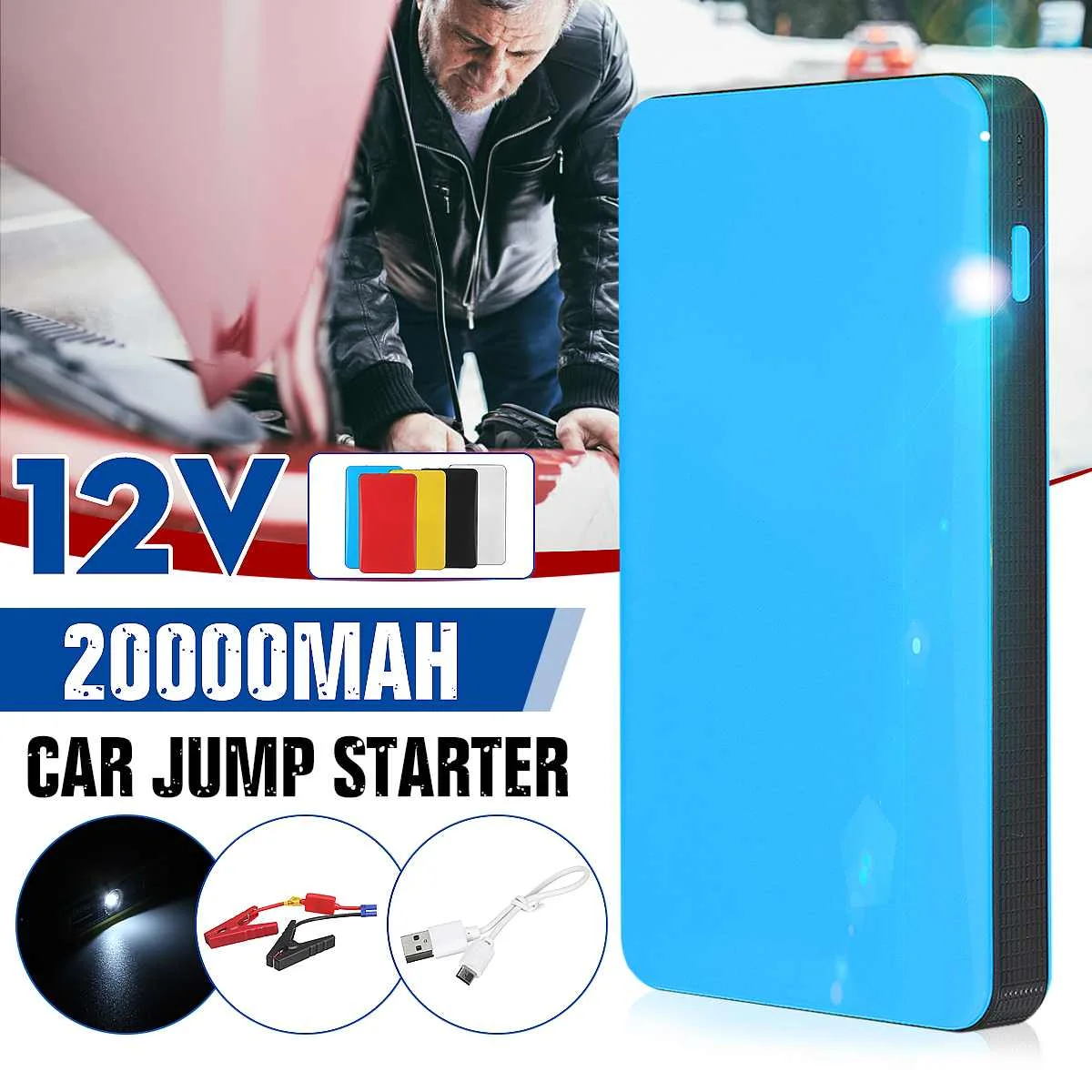 20000mAh Auto 12V Jump Starter Banca de Putere Încărcător de Urgență Rapel Baterie Auto Portabil Baterie Booster Buster Dispozitiv de Pornire