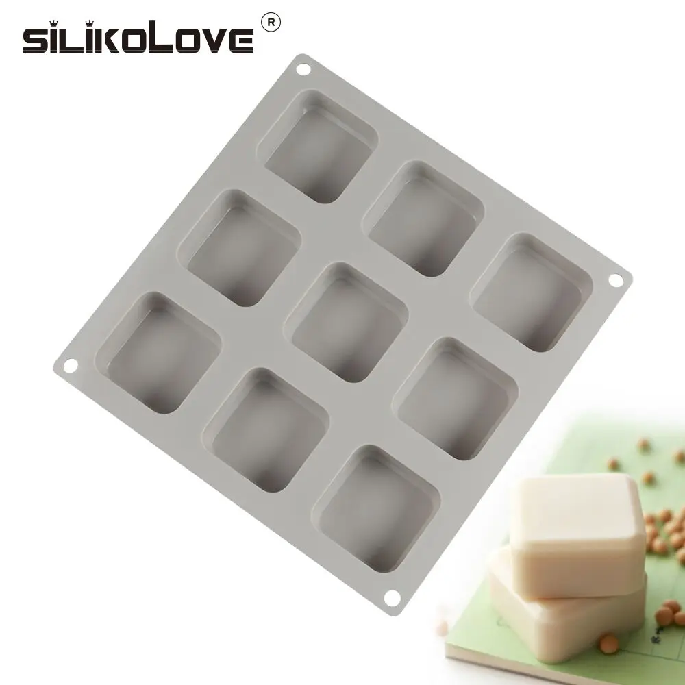 SILIKOLOVE 9 Cavități Multifuncțional Silicon Tort Mucegai pentru Pâine Tava de Copt Instrumente de Decor pentru Prajituri din Silicon Matrite Sapun