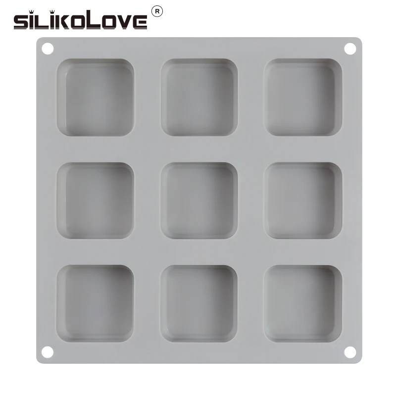 SILIKOLOVE 9 Cavități Multifuncțional Silicon Tort Mucegai pentru Pâine Tava de Copt Instrumente de Decor pentru Prajituri din Silicon Matrite Sapun
