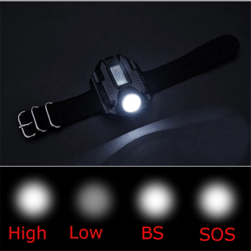 Ceas Led Flash de Lumină Lanterna LED ceas tactic de Încărcare USB Încheietura mâinii Tactic Model Reincarcabil cu Lanterna lampă în aer liber