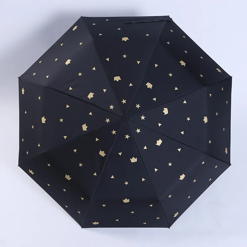 BLA 2020 INS Nouă Coroană de Aur Star Model 3-Pliere Umbrela de Ploaie UV Ori Umbrela Pentru Femei, Omul Windproof Umbrele YS200222