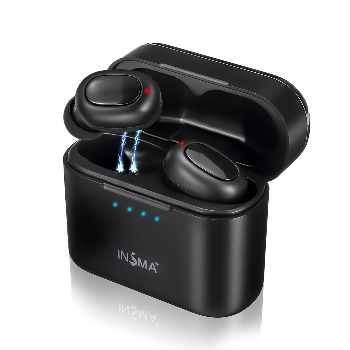 INSMA Mini TWS În ureche bluetooth 5.0 Casti Sport Stereo Hi-Fi Adevărat Pavilioane Wireless Binaurale Sprijin QI de Încărcare Muguri Ureche