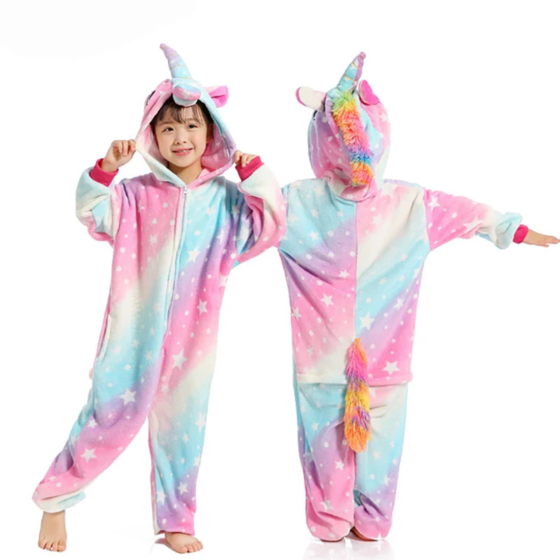 Copiii Kigurumi Unicorn Seturi De Pijamale Flanel Animal Pijamale Unicorn Onesies Toata Iarna Super Moale Cămășuță De Noapte Pijamale Pijamale