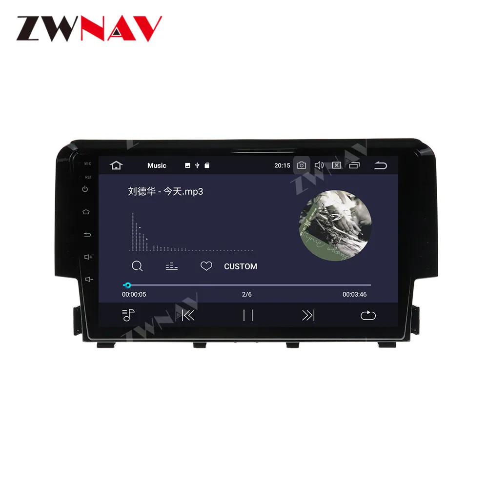 Android 10.0 Mașină Player Multimedia Pentru Honda Civic 2016 2017 2018 GPS de Navigare Video, Radio, Audio stereo ecran Tactil unitatea de cap