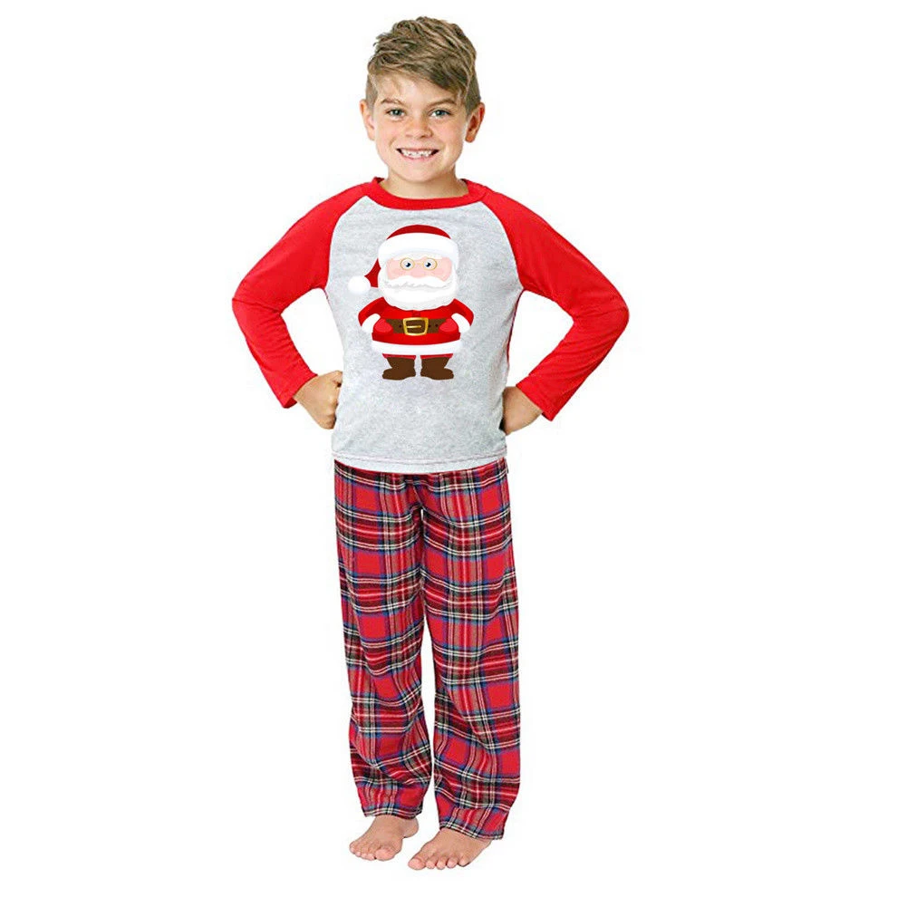 De crăciun, Familia Potrivire Set de Pijama Femei Barbati Copii Xmas Pijamale Pijamale Mos craciun desene animate tricou și pantaloni jambiere Utilaje