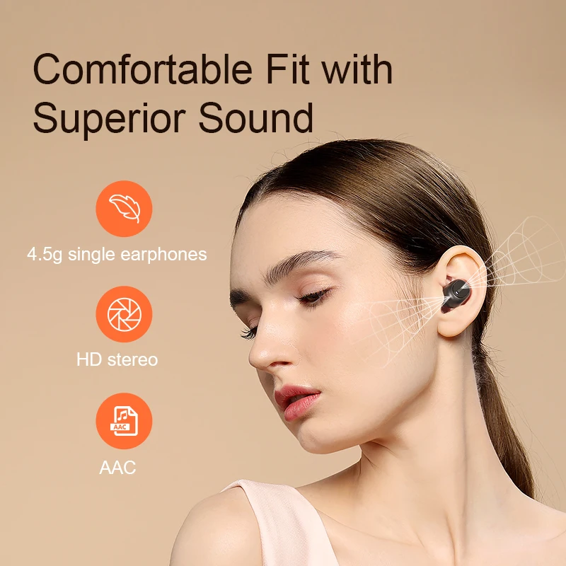 QCY T1C PUTERE Căști Bluetooth V5.0 Eardphones 3D Stereo Sport fără Fir Căști cu Microfon Dual