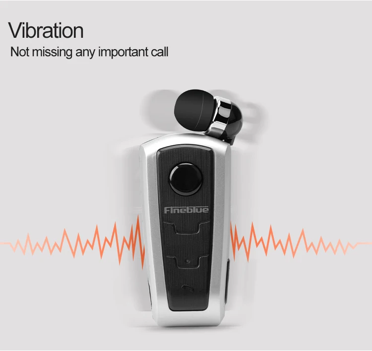 FineBlue F910 Wireless Apa De Gura Driver Headset Bluetooth V4.0 In-Ear Alertă Vibrare Purta Clip Handsfree Telefoane Reamintesc Căști