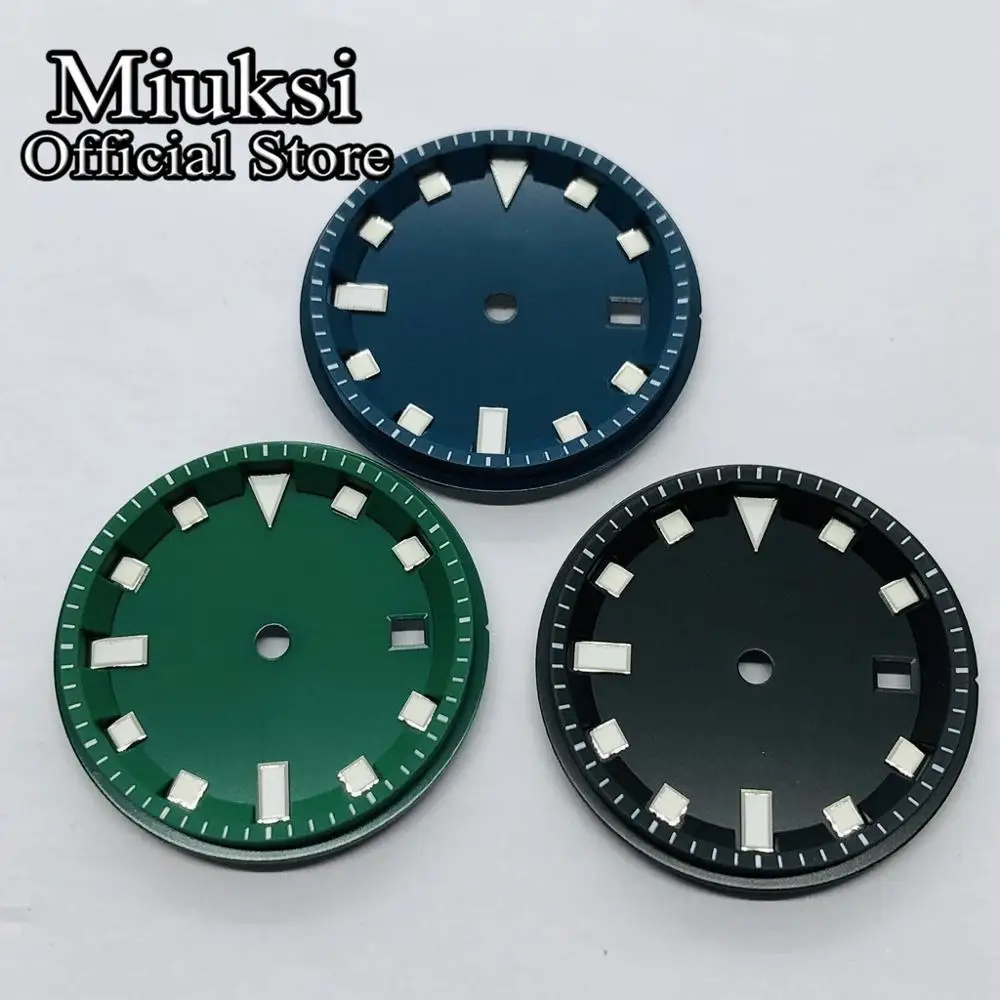 Miuksi 32.5 mm sterile cu cadran luminos cadran de ceas se potrivesc ETA 2824 2826, Mingzhu DG 2813 3804, Miyota 8205 8215 821A circulație