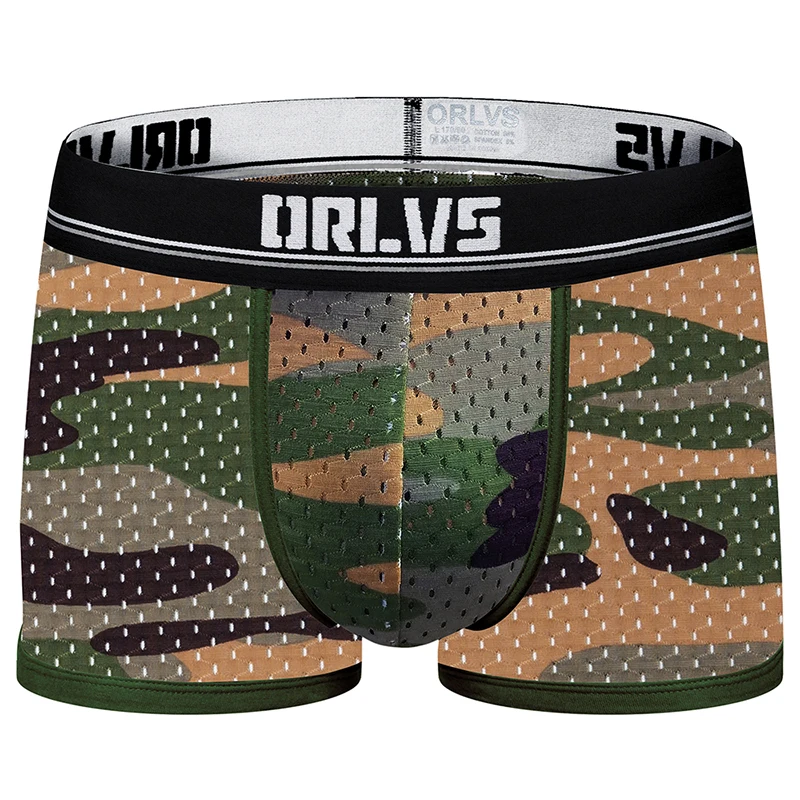 ORLVS Brand de lenjerie de corp de sex masculin bărbați boxer cueca tanga iute uscat ropa interior hombre bărbați boxeri respirabil calzoncillo pentru bărbați