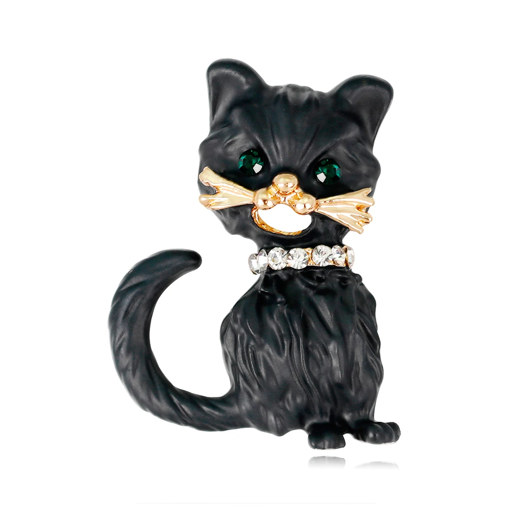 3pcs/lot de Moda Pisica neagra animale Email Broșe 2019 Femei Bărbați Nunti Brosa Ace cel mai bun cadou de Crăciun