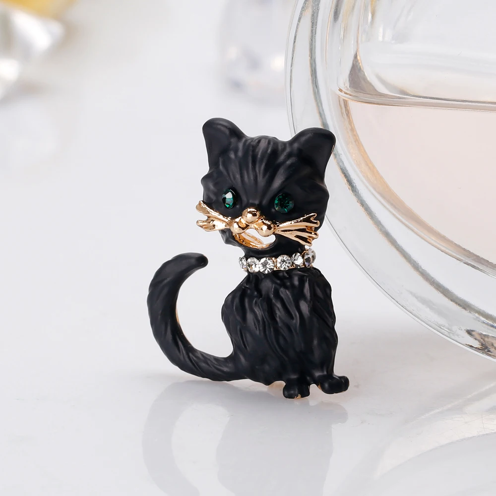 3pcs/lot de Moda Pisica neagra animale Email Broșe 2019 Femei Bărbați Nunti Brosa Ace cel mai bun cadou de Crăciun