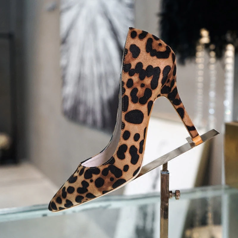 Femei Pompe Pantofi Sexy, Pantofi Cu Toc Inalt Toamna Leopard Tocuri Subtiri Femeie Pantofi De Partid A Subliniat Toe Femei Singure Pompe Dimensiune 34-42