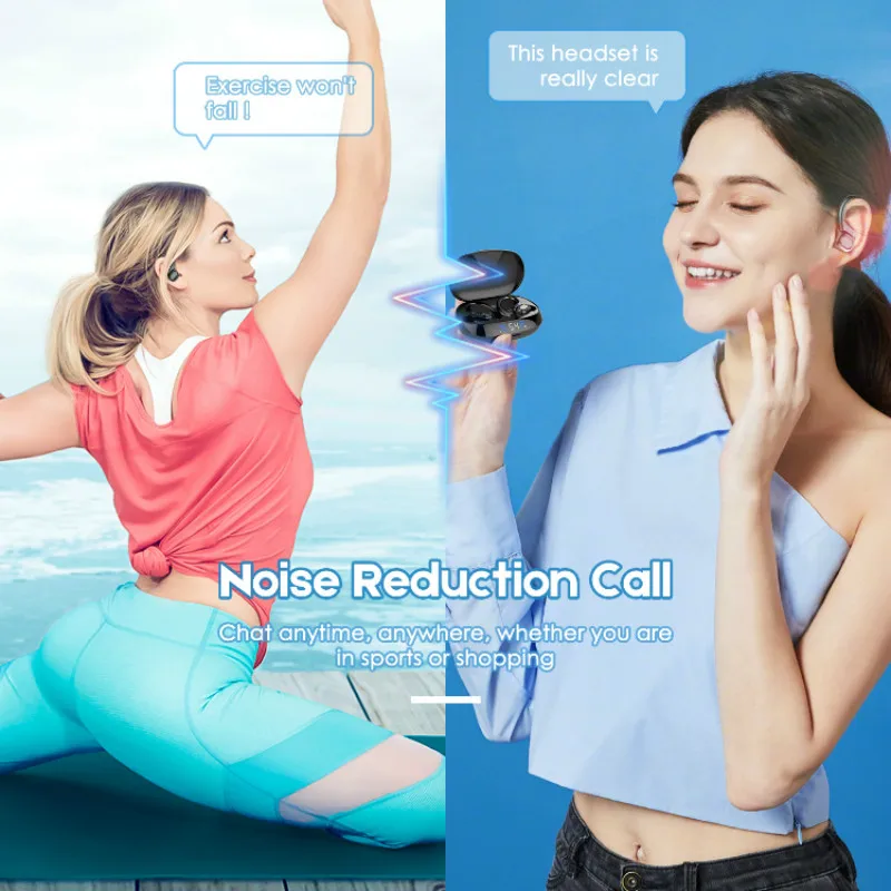 2020 Nou rezistent la apa Anulare a Zgomotului Wireless Bluetooth Stereo În Ureche Sport Căști cu încărcare cutie și MICROFON Pentru iPhone Xiaomi