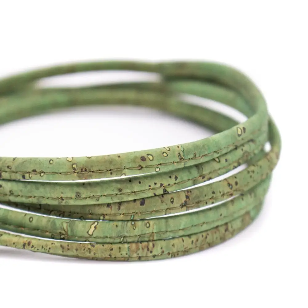 10meter 5mm Rotund verde plută cablul de plută portugheză bijuterii consumabile /Constatări cablu vegan material COR-406-10
