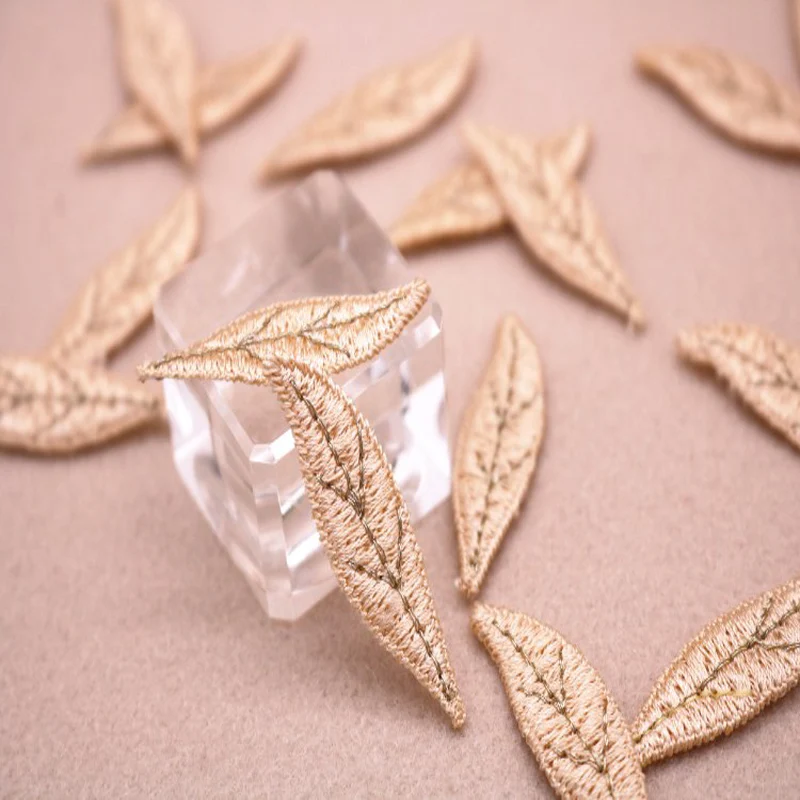 (24buc/lot)frunze de aur dantelă patch-uri Frumoase Rochie de Mireasa Decorate Aplicatiile Coase Pe Dantela Patches2018113004