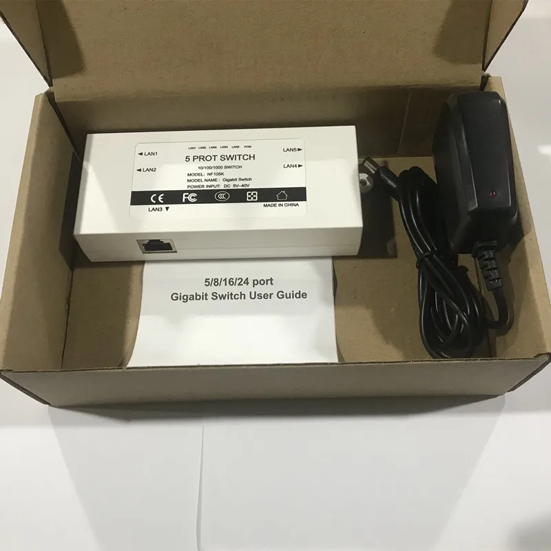 OEM factory Outlet Brand 5 Port Gigabit Ethernet mai ieftine bilete de rețea switch-uri 10/100/1000mbps NOI UE plug switch lan combo