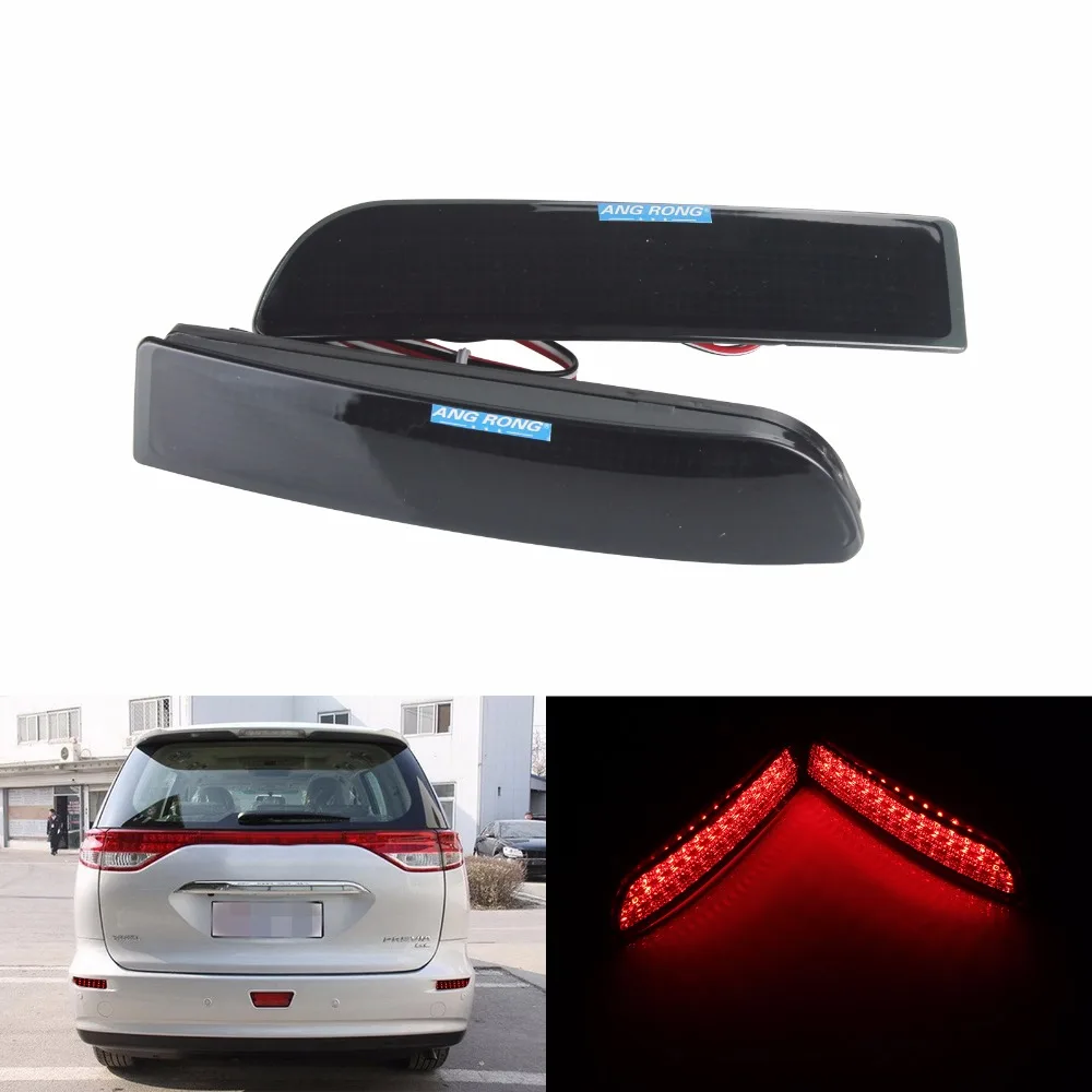 ANGRONG 2x Negru Afumat Bara Spate Reflector LED Lumina de Frână Pentru Toyota Avensis Saloon, Estate/Tourer Estima 2.4 Previa (CA167)