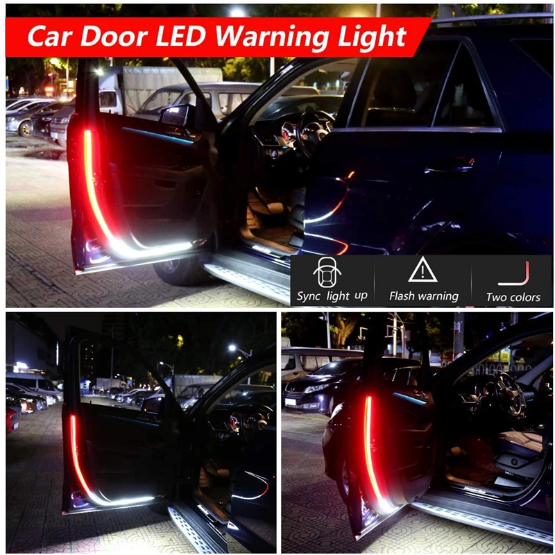 Portiera Lumina de Avertizare Deschidere Auto Lumini cu LED-uri de bun venit Decor Lampa de Benzi Anti Coliziune din Spate Lumina de Siguranta