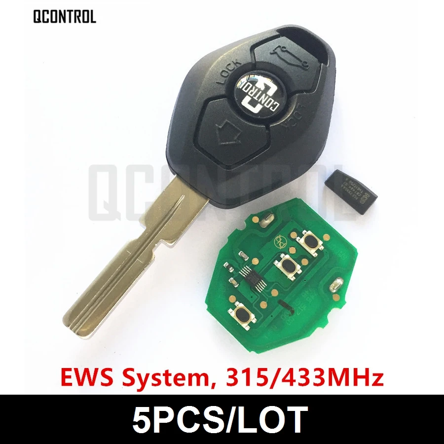 QCONTROL Cheie de la Distanță Masina de BRICOLAJ pentru BMW EWS 1/3/5/7 Seria X3 X5 Z3 Z4 cu ID44 Chip Transmițătorul de acces fără cheie HU58 Lama