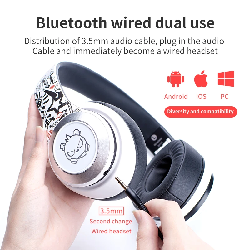 TWS Bluetooth Wireless Gaming Casti HIFI Stereo de Anulare a Zgomotului Căști cu Microfon pentru Laptop, Tabletă, PC și PS4