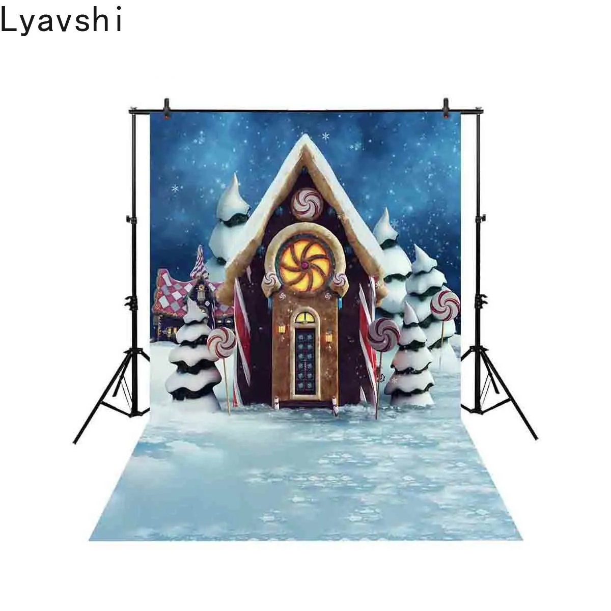 Lyavshi fundaluri pentru fotografie de studio de basm scena colorate casa de turtă dulce acadea fundal de Crăciun foto