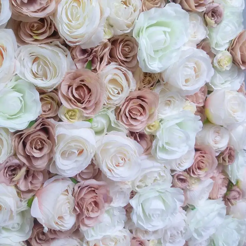 SPR Livrare Gratuita fard de obraz alb perete floare de nunta de fundal flori artificiale tabelul runner și ornamentul decorativ floral