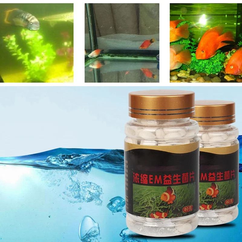 80g/Sticla Bacterii Capsulă Pentru Rezervor de Pește Iaz de Curățare a Apei Probiotice Bio-Nitrobacteria Capsulă Pentru Acvariu de Apă de Curățare