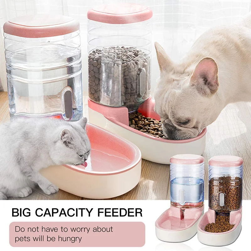 Acceptă animale Pisici Câini Automată Waterer Distribuitor de Apă 3.8 L sau Alimente Pet Feeder Alimentator Automat QP2