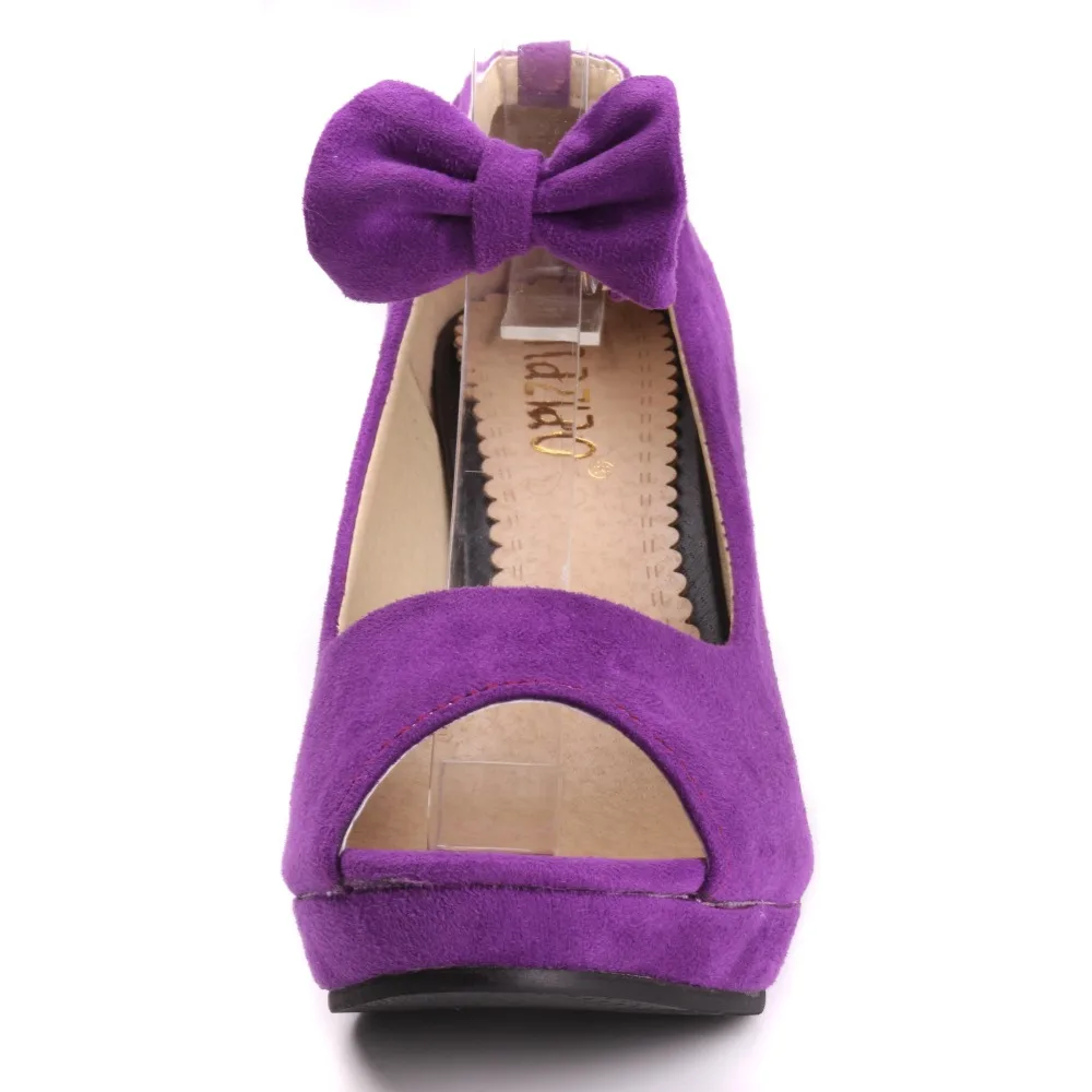 MAZIAO Noi sosesc femei pompe dulce papion rochie de mireasa pantofi toc inalt platforma pantofi negru violet roșu vin dimensiunea 34-43
