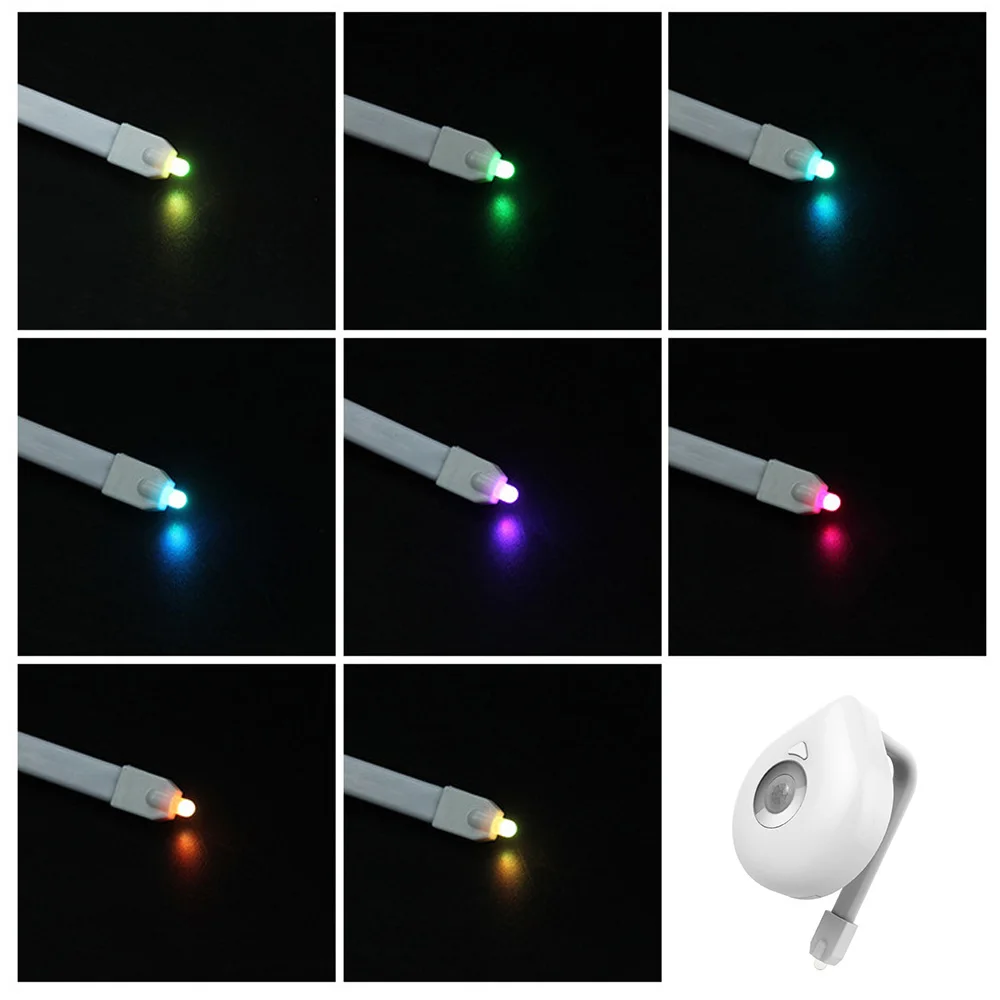 LED Toaletă Lumina de Mișcare Cu Diferite Culori de Conversie Senzor de Lumina Impermeabil lumina de Fundal Lumina de Noapte Pentru Toaletă, Baie Acasă
