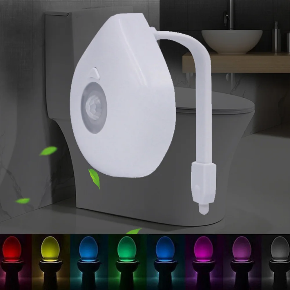 LED Toaletă Lumina de Mișcare Cu Diferite Culori de Conversie Senzor de Lumina Impermeabil lumina de Fundal Lumina de Noapte Pentru Toaletă, Baie Acasă