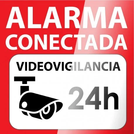 Auto-adeziv poster pentru sticlă 15x15 conectat alarma supraveghere video 24H