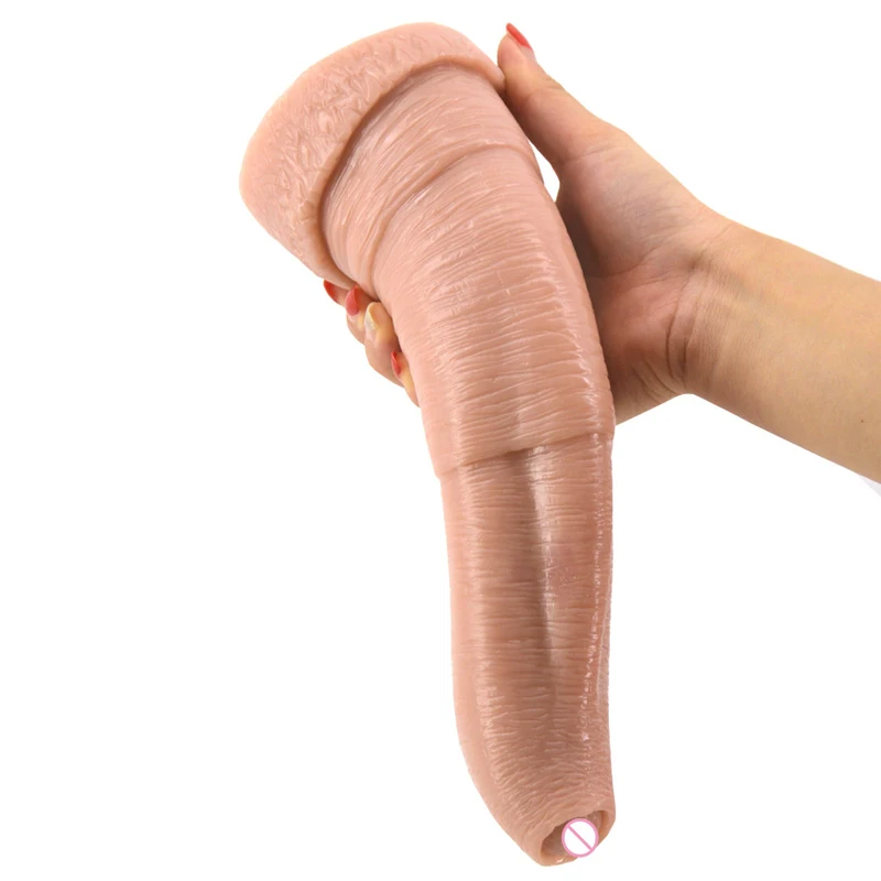 Mare Realistic Dildo Pentru Femei Lichid De Silicon Lung Animal Din Cauciuc Penis Portbagaj Soft Limba Artificială Gros Dick Jucarii Sexy Lesbia