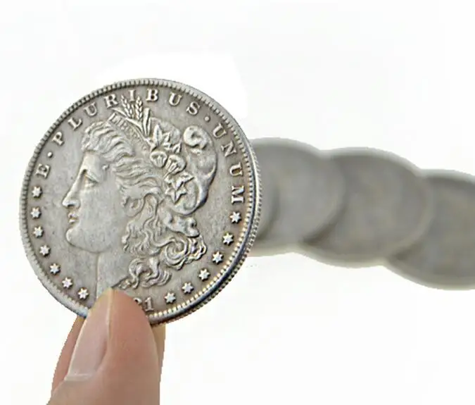 10buc Oțel Morgan Dollar (3.8 cm dia) Trucuri de Magie Magician Recuzită Dotari Folosit care Apar/Dispar Monedă Magie Iluzii