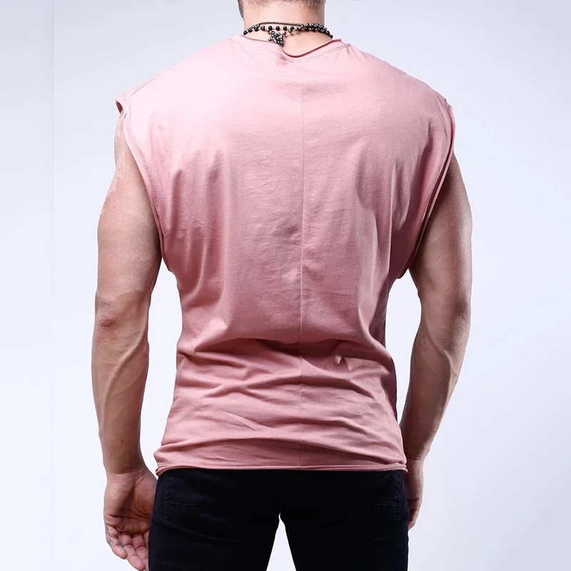 LOGO-ul personalizat Bărbați fără Mâneci Bumbac Topuri Rezervor Maiou Culturism Îmbrăcăminte, Sală de Fitness, Vesta Sport O-Gat Funcționare T-Shirt
