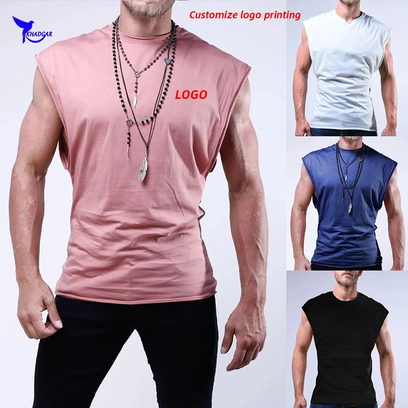 LOGO-ul personalizat Bărbați fără Mâneci Bumbac Topuri Rezervor Maiou Culturism Îmbrăcăminte, Sală de Fitness, Vesta Sport O-Gat Funcționare T-Shirt