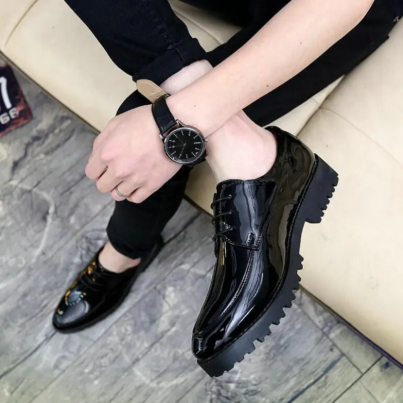 Noi 2019 Lux din Piele Brogue Mens Apartamente Pantofi Casual Stil Britanic Nunta Oxfords Brand de Moda Rochie de Pantofi Pentru Bărbați LH-76
