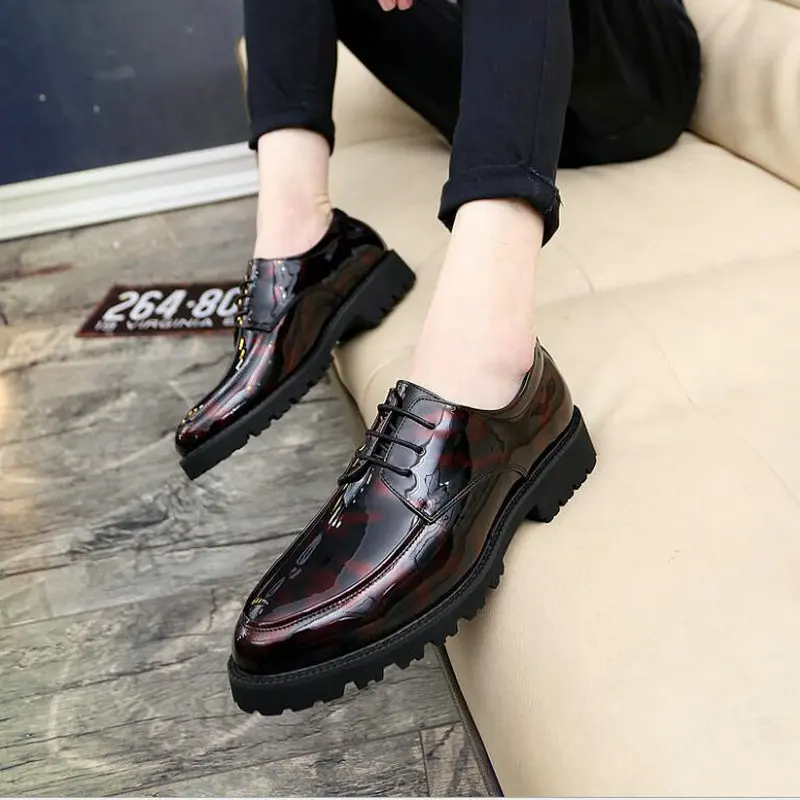 Noi 2019 Lux din Piele Brogue Mens Apartamente Pantofi Casual Stil Britanic Nunta Oxfords Brand de Moda Rochie de Pantofi Pentru Bărbați LH-76