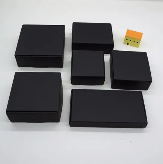 50 de Bucăți Negre de Hârtie Kraft Cadou de Crăciun de Ambalare Cutii de Carton de Ambalare Cutie pentru Bijuterii DIY Meșteșug Săpun Manual Cutie Pachet