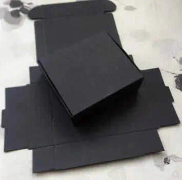 50 de Bucăți Negre de Hârtie Kraft Cadou de Crăciun de Ambalare Cutii de Carton de Ambalare Cutie pentru Bijuterii DIY Meșteșug Săpun Manual Cutie Pachet