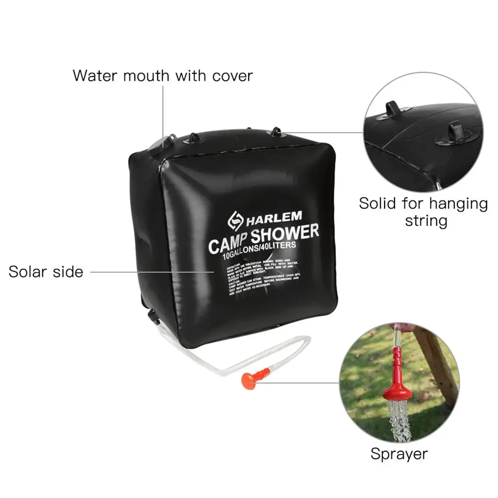 40L Duș Sac Pliabil Energie Solară Încălzit Tabără PVC de Apă Geanta Pentru calatorii Camping Drumetii Alpinism Corpul animal de Companie de Curățare Sac de Apă