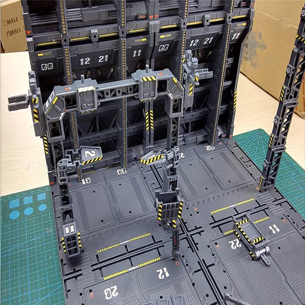 4buc/set DIY Mecanice Lanț de Acțiuni Afișare de Bază Mașină Cuib pentru MG 1/100 Gundam Model Garaj de Bază cu Decalcomanii
