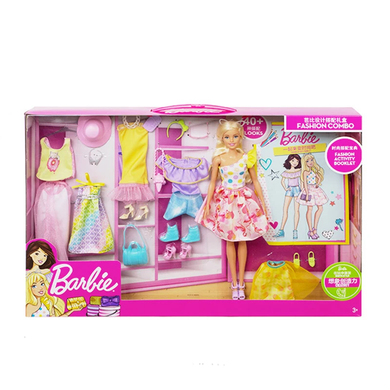 Barbie Moda Dulce Meci Cutie de Cadou cu Papusa Accesorii de Îmbrăcăminte Set Fata Rochie de Până Joc Casa de Jucărie pentru Copii GFB83